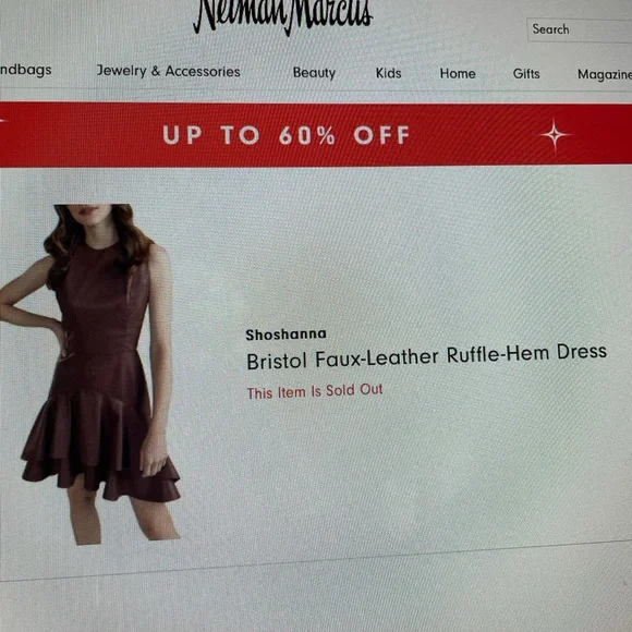 SHOSHANNA Bristol Faux Leather Minidress Size 2 NWT - Picture 8 of 10